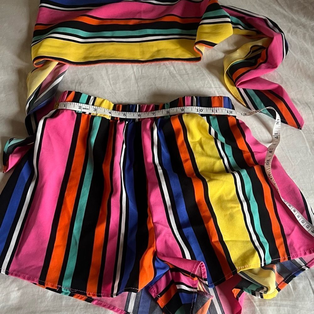 Colorful Striped Two-Piece Set - Picture 2 of 5
